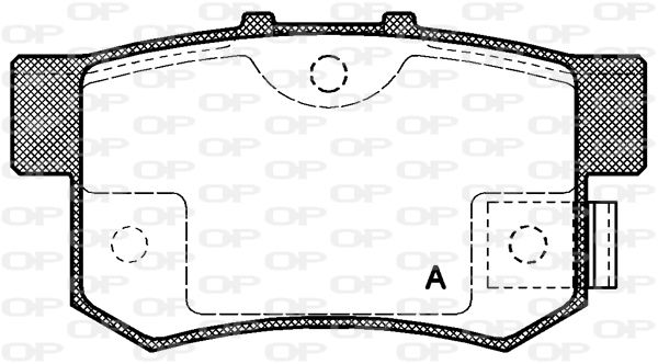 OPEN PARTS Bremžu uzliku kompl., Disku bremzes BPA0325.02